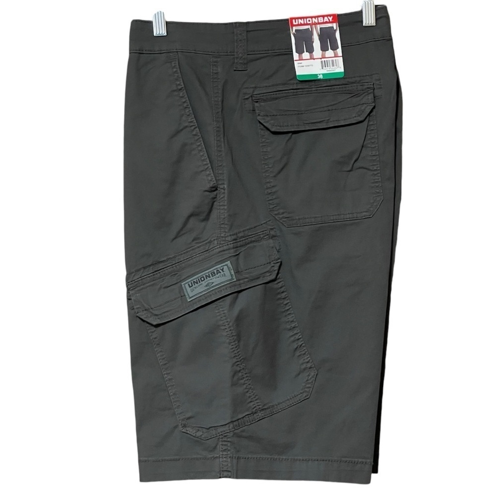 UNIONBAY Twill Cargo Shorts Men’s 38 Gray Adventurous Lightweight Y18TLYD NWT